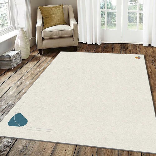 Extreme Minimalist Zen Rug Pure Cream Area Mat Modern Japandi