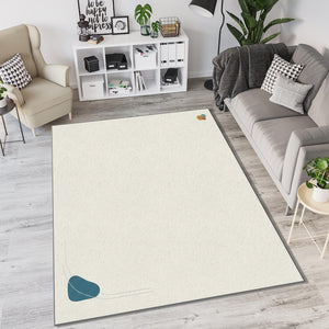 Extreme Minimalist Zen Rug Pure Cream Area Mat Modern Japandi
