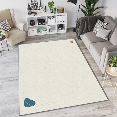 Extreme Minimalist Zen Rug Pure Cream Area Mat Modern Japandi