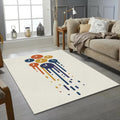 Time Surrealist Rug Abstract Melting Clocks Area Mat Modern