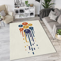 Time Surrealist Rug Abstract Melting Clocks Area Mat Modern