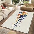 Time Surrealist Rug Abstract Melting Clocks Area Mat Modern