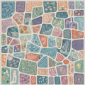 Abstract Symbolic Mosaic Rug Colorful Discovery Playroom Area Mat