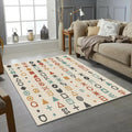 Modern Cryptography Abstract Rug Minimalist Glyphs & Symbols Area