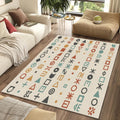 Modern Cryptography Abstract Rug Minimalist Glyphs & Symbols Area