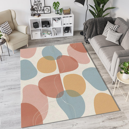 Mid Century Modern Organic Shapes Rug
