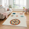 Modern Infographic Process Rug Creative Journey Mandala Area Mat