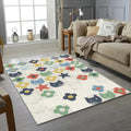 Cute Cats and Flowers Kids Rug Colorful Nursery Animal Area Mat
