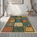 Modern Strategic Game Rug Abstract Maze Levels Area Mat