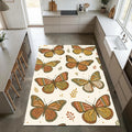 Modern Folk Art Butterfly Rug Bohemian Monarch Pattern Area Mat