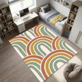 Boho Arches Area Rug Mid Century Modern Rainbow Floor Mat