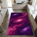 Galaxy Spiral Area Rug Purple and Pink Space Nebula Floor Mat