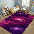 Galaxy Spiral Area Rug Purple and Pink Space Nebula Floor Mat