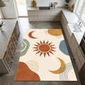 Modern Boho Celestial Rug Abstract Organic Shapes Area Mat