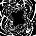 Modern Abstract Black and White Rug