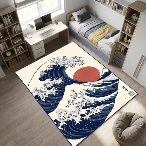 The Great Wave off Kanagawa Area Rug