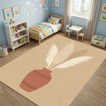 Minimalist Pampas Grass Area Rug Boho Terracotta Vase Floor Mat
