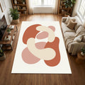 Minimalist Abstract Organic Shapes Area Rug