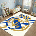 Minimalist Real Madrid Area Rug Geometric Football Club Floor Mat