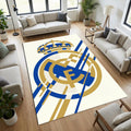 Minimalist Real Madrid Area Rug Geometric Football Club Floor Mat