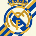 Minimalist Real Madrid Area Rug Modern Football Club Crest Floor