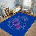 Real Madrid Area Rug Technical Drawing Football Club Floor Mat