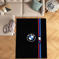 BMW M Power Area Rug Blue and Red Racing Stripe Floor Mat Modern