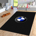 BMW Logo Area Rug Carbon Fiber Texture Racing Floor Mat Modern