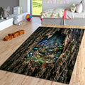 Magic Fairy Village Area Rug Enchanted Tree Hollow Floor Mat 3D