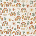 Boho Rainbow Nursery Rug, Neutral Terracotta Kids Room Decor