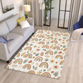 Boho Rainbow Nursery Rug, Neutral Terracotta Kids Room Decor