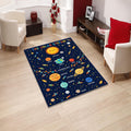 Solar System Educational Kids Rug Space Planets Playroom Nursery