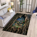 Magic Fairy Village Area Rug Enchanted Tree Hollow Floor Mat 3D
