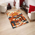 Retro Boho Arch Area Rug, Mid Century Modern Sun Decor