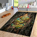 Enchanted Fairy Garden Area Rug Mushroom Forest Magical Nursery