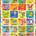 Alphabet Animals Educational Rug Kids Playroom Nursery Learning