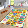 Alphabet Animals Educational Rug Kids Playroom Nursery Learning