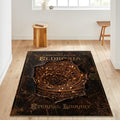 Dark Academia Library Area Rug Home Office Reading Nook Carpet