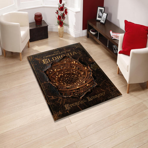 Dark Academia Library Area Rug Home Office Reading Nook Carpet