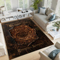 Dark Academia Library Area Rug Home Office Reading Nook Carpet