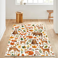 Autumn Woodland Forest Animals Rug Fox Bear Deer Kids Nursery