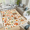 Autumn Woodland Forest Animals Rug Fox Bear Deer Kids Nursery