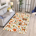 Autumn Woodland Forest Animals Rug Fox Bear Deer Kids Nursery