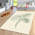 Monstera Tropical Leaf Area Rug Boho Botanical Living Room