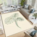 Monstera Tropical Leaf Area Rug Boho Botanical Living Room