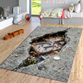 Skate Park 3D Area Rug Gaming Room Teen Boys Bedroom Carpet