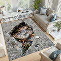 Skate Park 3D Area Rug Gaming Room Teen Boys Bedroom Carpet