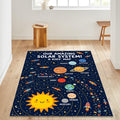 Solar System Planets Area Rug Kids Bedroom Playroom Educational