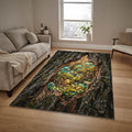 Enchanted Fairy Garden Area Rug Mushroom Forest Magical Nursery
