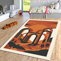 Mid Century Modern Area Rug Geometric Arch Boho Living Room